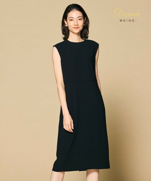 CINDY / クルーネックドレス （ロング・マキシ丈ワンピース）｜BEIGE