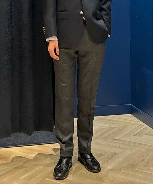 ウール サキソニー プレーンフロント トラウザーズ Classic