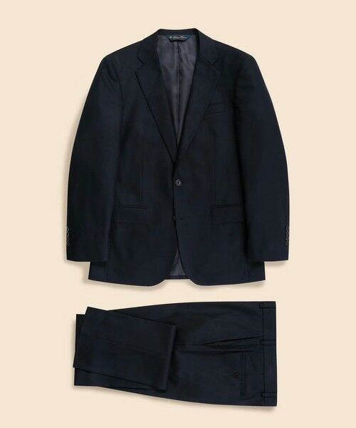 ウール/カシミヤ フランネル シングル2釦スーツ Classic