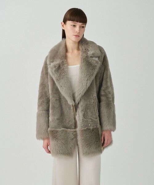 セール】 ムートンライダースコート （その他アウター）｜GRACE