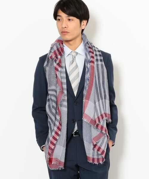 ファリエロサルティ]☆Faliero Sarti MD/PE チェック ストール