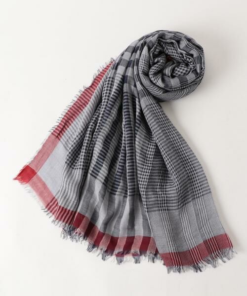 ファリエロサルティ]☆Faliero Sarti MD/PE チェック ストール