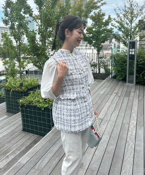 セール】 【洗える】ラメツイード ジレ （ベスト）｜Feroux / フェルゥ