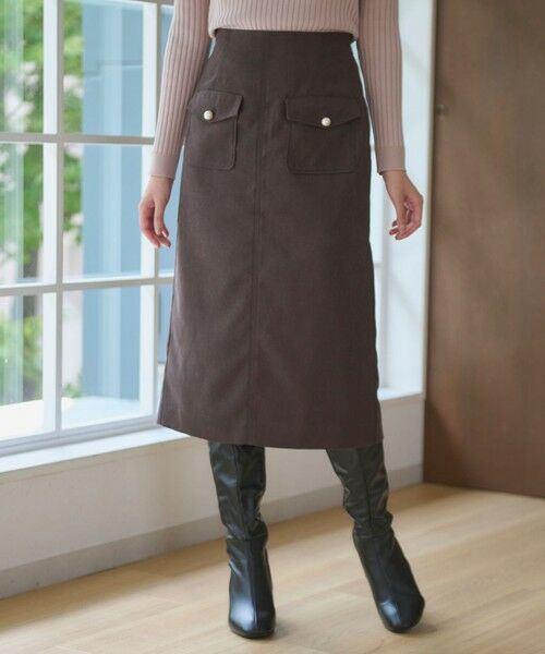 セール】 【洗える】フラップポケット スカート （ミニ・ひざ丈