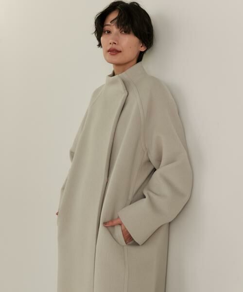 セール】 スタンドカラーアンゴラミックスコート （その他アウター