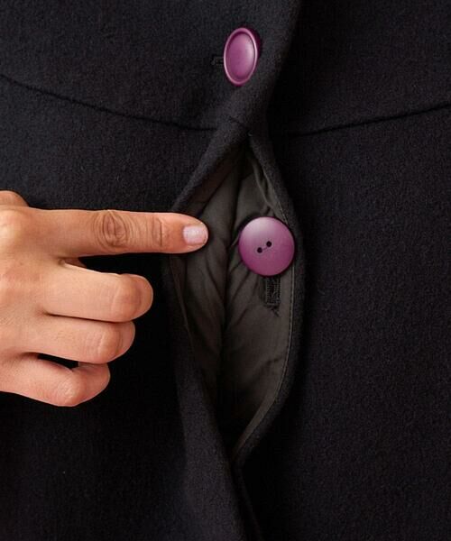 セール】 メルトン ノーカラーロングコート （その他アウター