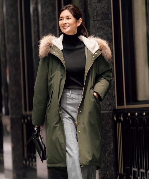 セール】 【マガジン掲載】ファー付きモッズダウンコート(検索番号R27