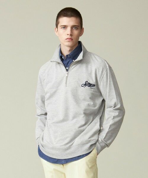 セール】 インレージャージー ロゴハーフジップスウェット