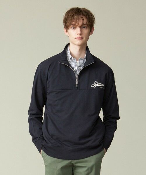 セール】 インレージャージー ロゴハーフジップスウェット