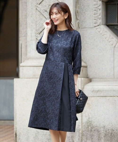 セール】 CARETTAジャカード ワンピース （ロング・マキシ丈ワンピース