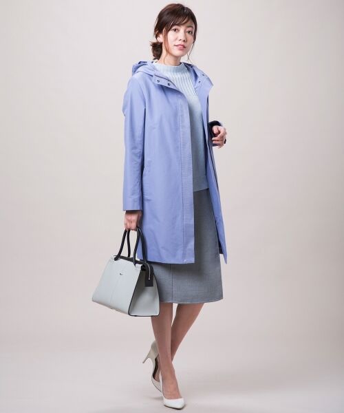 セール】 【シーズンレスで使える】Bright Grosgrain フード付きコート