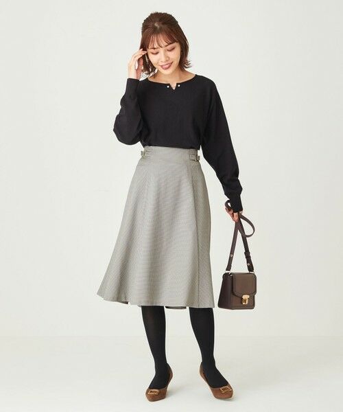 セール】 【洗える】サイドバックルライト スカート （ミニ・ひざ丈