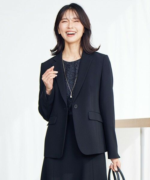 セットアップ対応】トリアセダブルジョーゼット テーラード ジャケット