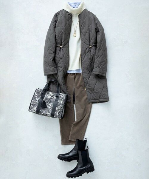 セール】 【撥水加工】 中綿 ロング パディング アウター （ダウン