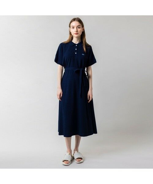 インディゴポロドレス （ミニ丈・ひざ丈ワンピース）｜LACOSTE