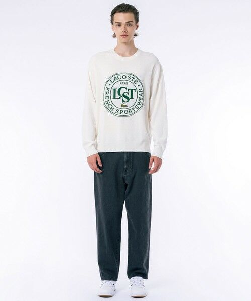 セール】 ナイロン×コットン ジャカードグラフィック ニットセーター