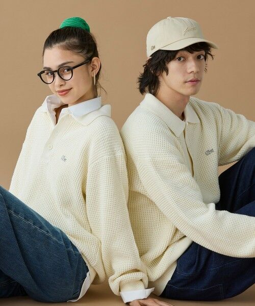 ワッフルニットポロセーター （ニット・セーター）｜LACOSTE