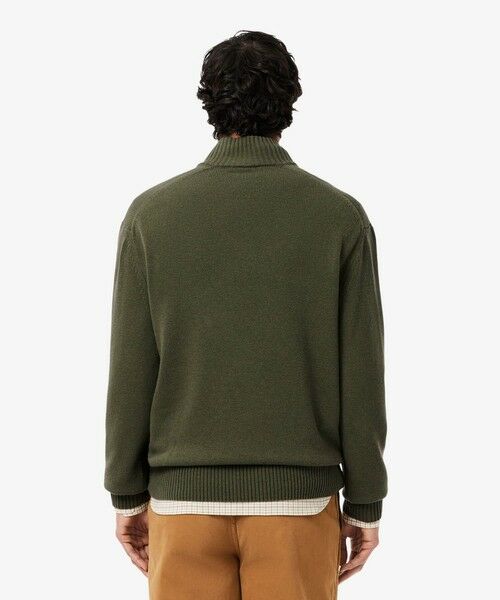 ハイネックハーフジップ ウールニットセーター （ニット・セーター