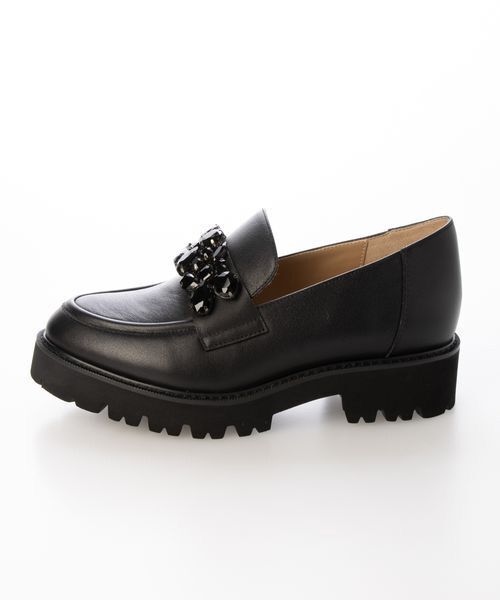厚底ビジューローファー （ビジネス・ドレスシューズ）｜MODE ET