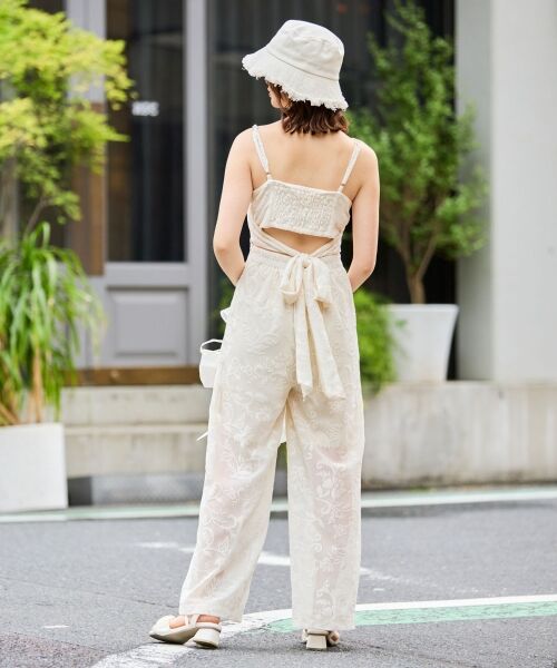 セール】 バックリボンキャミサロペット （サロペット・オールインワン