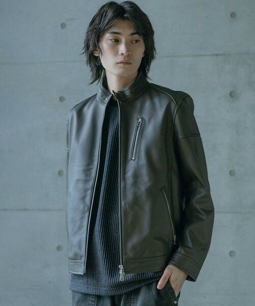 セール】 SHEEP LEATHER/シープレザー シングルライダースジャケット