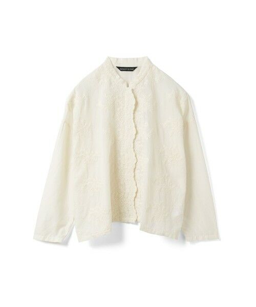 mizuiro ind レーススタンドカラーワイドシャツ （シャツ・ブラウス