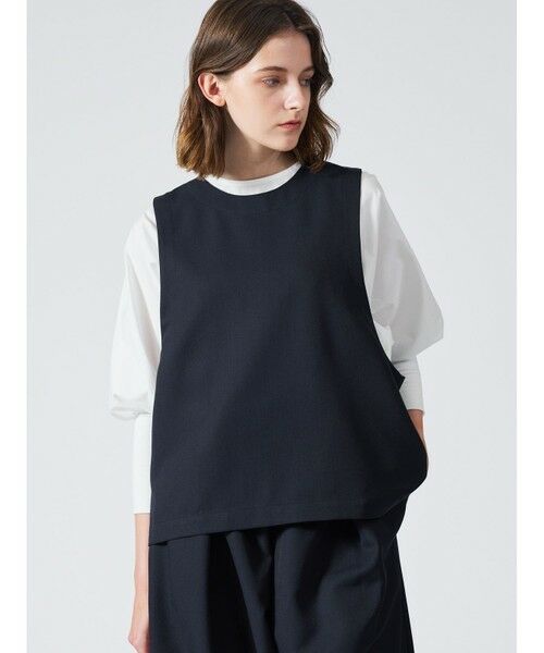 mizuiro ind クルーネックショートベスト （ベスト）｜mizuiro ind
