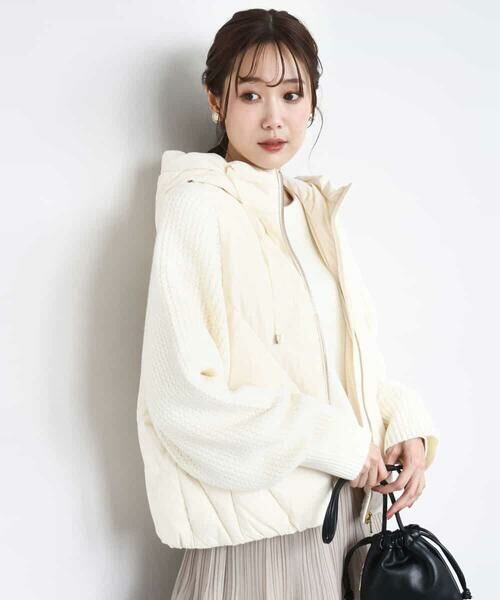 ニットスリーブダウンブルゾン （ダウンジャケット・ベスト）｜MK