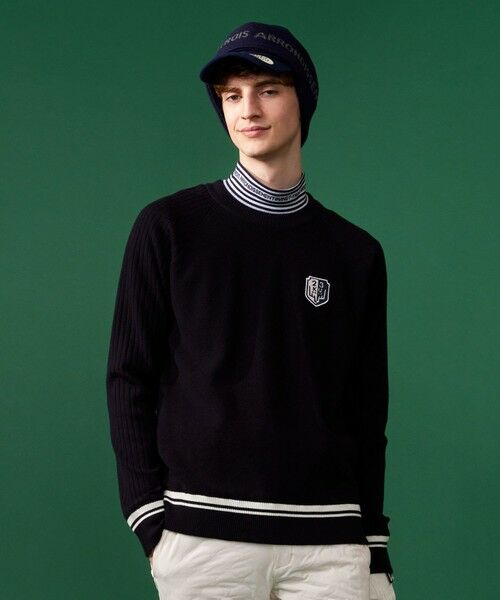 セール】 裏地付きニットで温か【MEN】【蓄熱】ウールブレンド裏付