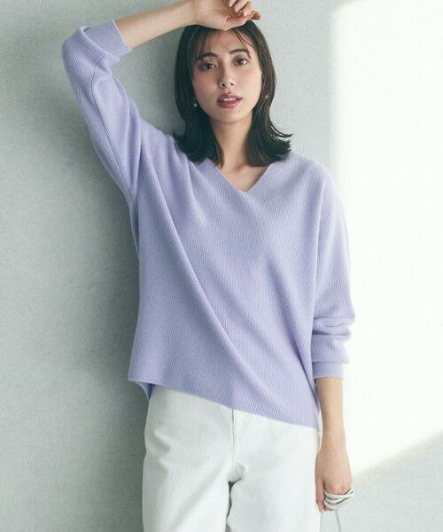 セール】 【洗える】ウールカシミヤ Vネック ニット （ニット
