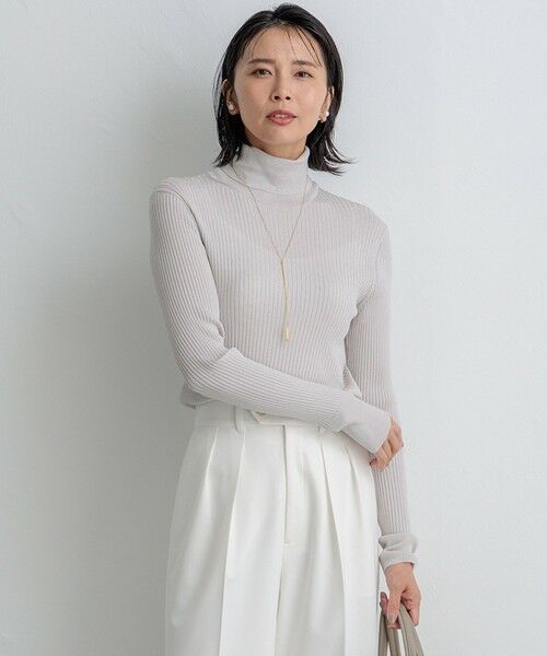 セール】 【洗える】シアーラメタートル ニット （ニット・セーター