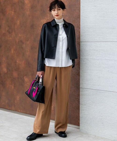 ラムレザー ステンカラー ジャケット （その他アウター）｜23区