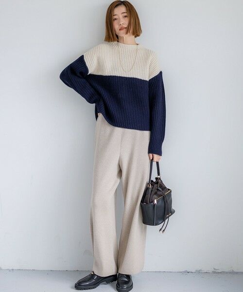 セール】 【見上愛さん着用/LEE掲載/洗える】カシミヤブレンド ニット