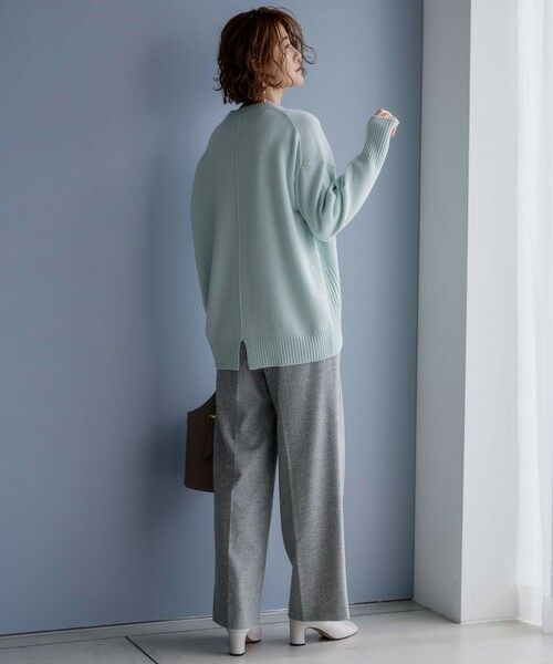滝沢眞規子さん着用/洗える】ウールカシミヤ クルーネック ニット