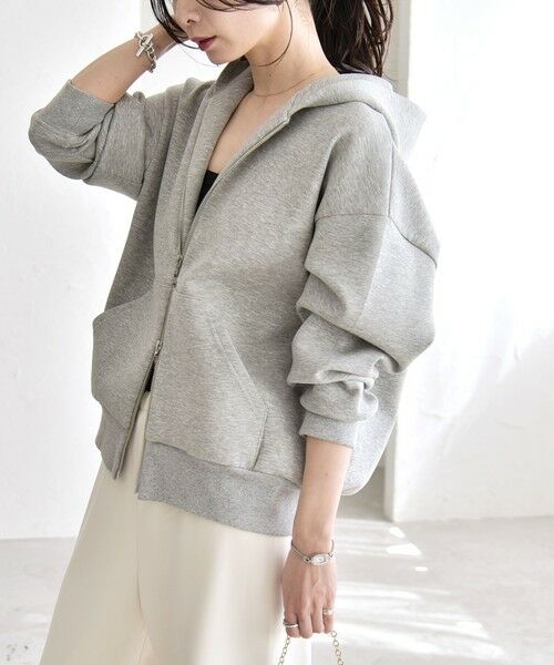 セール】 quaranciel:〈洗濯機可能〉ポンチ ダブルジップ スウェット