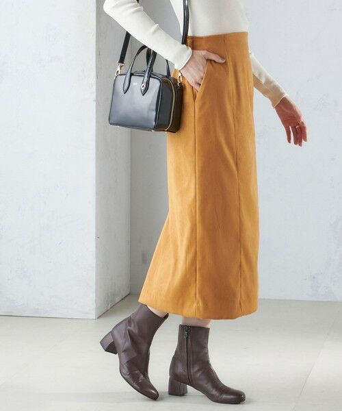 セール】 〈手洗い可能〉フェイク スエード (ポリエステル) タイト