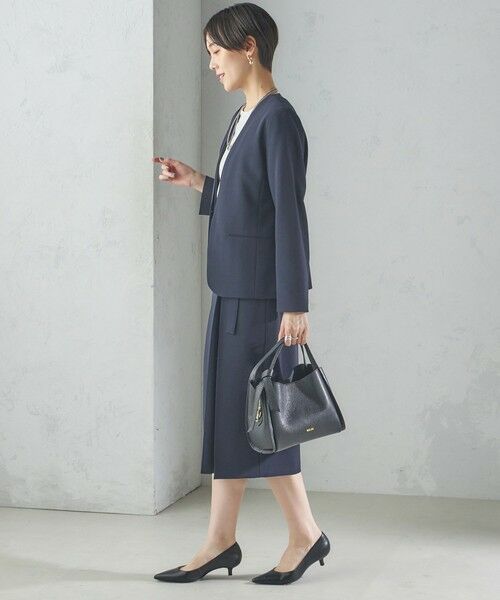 セール】 〈手洗い可能〉トリアセテート混 ダブルカラー ジャケット