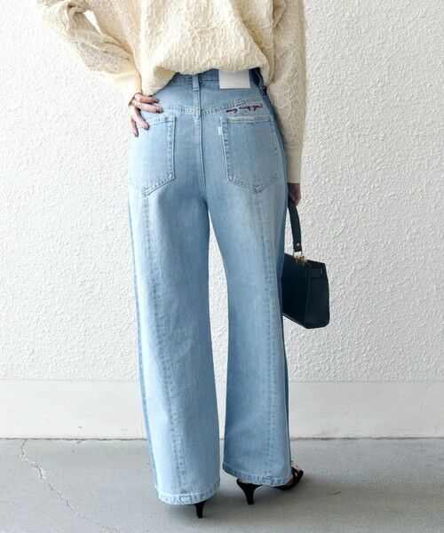 セール】 SHIPS any:〈洗濯機可能〉サイドライン ストレート ワイド