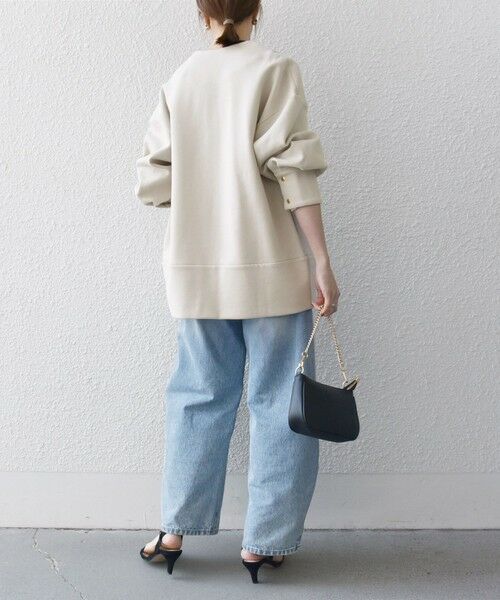 WEB限定】SHIPS any: ダブルジャージー ノーカラー コート 25SS （ノー