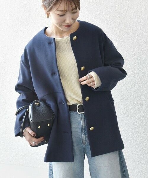 セール】 SHIPS any:〈洗濯機可能〉ダブルジャージー バック フリル