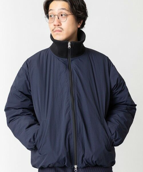 セール】 SHIPS: THERMOLITE(R) パデッド リブ ジャケット （ブルゾン