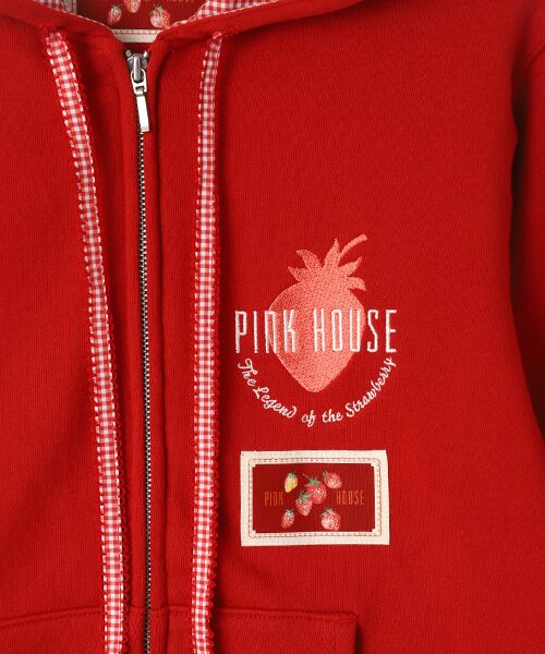 セール】 いちご＆チェリーミーティングアップリケパーカー （パーカー