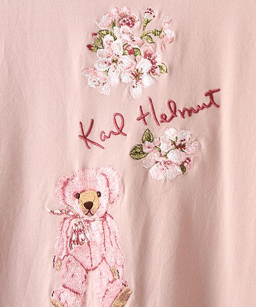 セール】 桜テディ刺繍入りカットソー （カットソー）｜PINK HOUSE