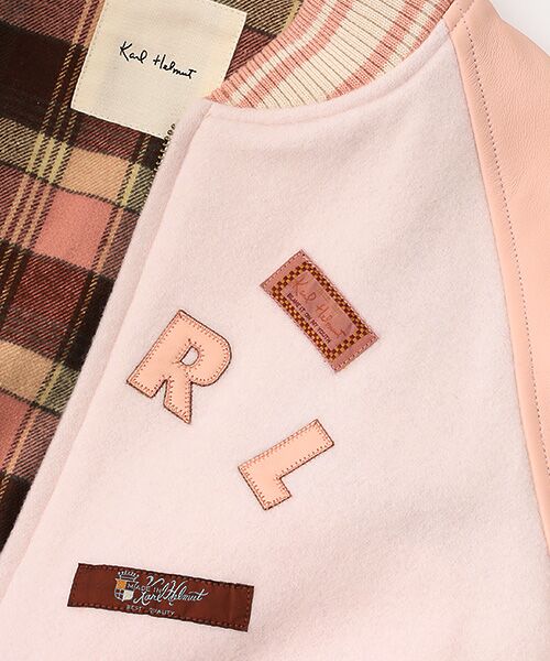 セール】 メルトン×ラムレザー切り替えブルゾン （レザーブルゾン