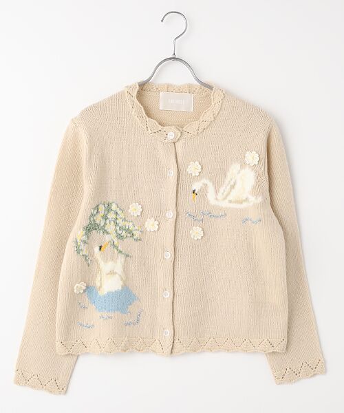 セール】 SWAN LAKEモチーフニットカーディガン （カーディガン