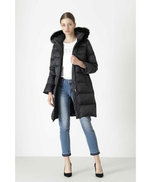 セール】 FOXファー付きフーデッドダウンコート （アウター）｜PINKY