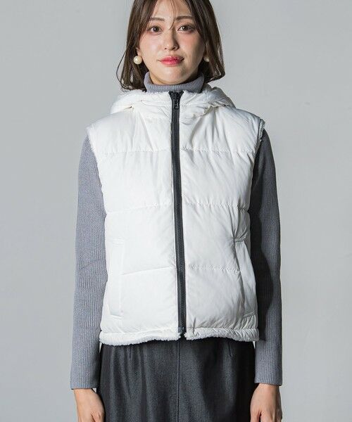 セール】 リバーシブルボアダウンベスト （ダウンジャケット・ベスト