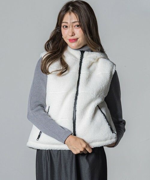 セール】 リバーシブルボアダウンベスト （ダウンジャケット・ベスト