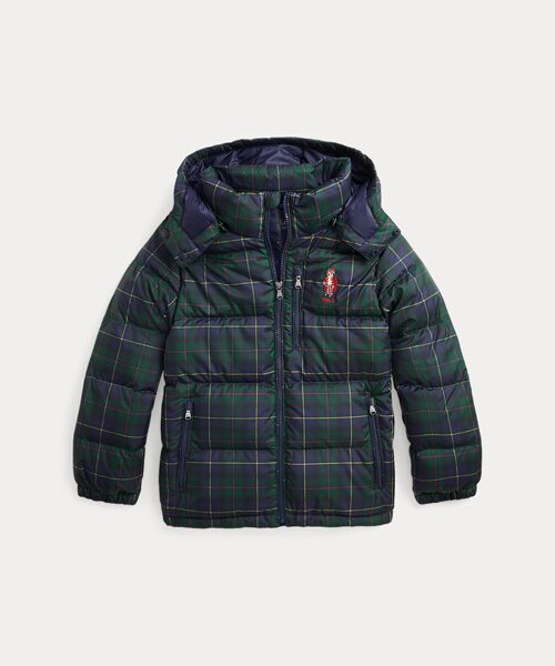 ボーイズ 8才～20才)Polo ベア Polo タータン ダウン ジャケット