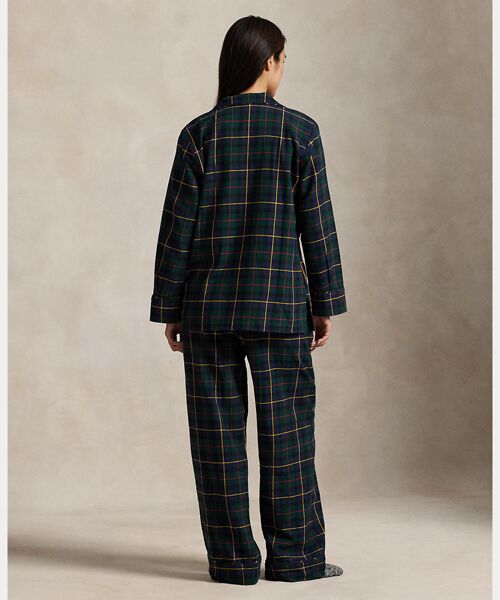 セール】 チェック フランネル パジャマ セット （ルームウェア